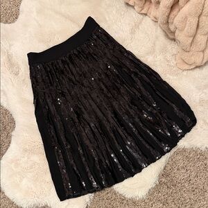 Express Black Sequin Skirt